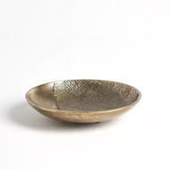 Linen Round Tray - Brass