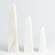 Alabaster Obelisque - White - Sm