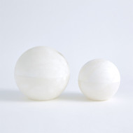 Alabaster Sphere Box - White - Sm
