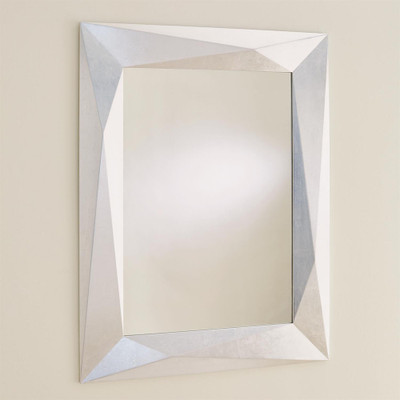 Angular Mirror - Silver Leaf