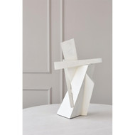 Angular Outcrop Sculpture - White