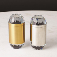 Banded Crystal Candle - Nickel