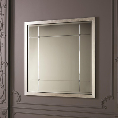 Beaumont Square Mirror - Silver Leaf