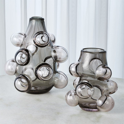Bubbled Vase - Smoke Grey - Lg