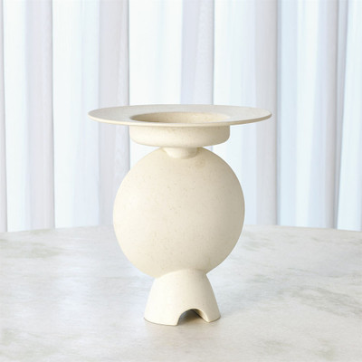 Camille Geometric Vase - White