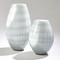 Cased Glass Grid Vase - Blue/Grey - Sm