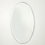 Elongated Oval Mirror - Nickel - Lg