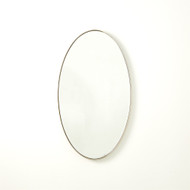 Elongated Oval Mirror - Nickel - Sm