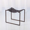 Knit Pearl Stool - Bronze - Dark Brown Leather