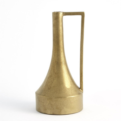 Long Neck Handle Vase - Gold