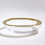 Organic Formed Bowl - Gold Rim