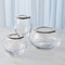 Organic Formed Vase - Platinum Rim - Lg