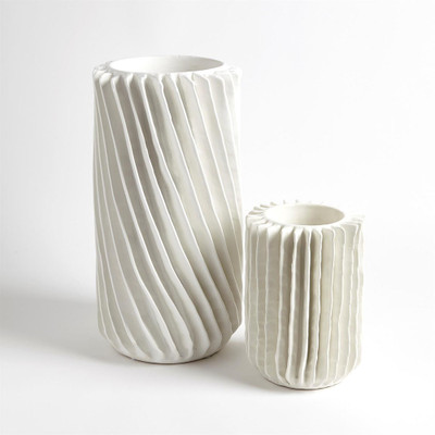 Radiator Swirl Vase - Matte White - Lg