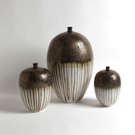 Reactive Bronze Stripe Vessel - Sm