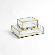 Reeded Glass Box - Clear - Lg