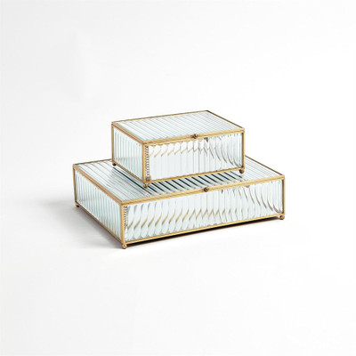 Reeded Glass Box - Clear - Sm
