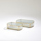 Reeded Glass Oval Box - Lg