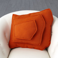 Rock Pillow - Orange - Trapezoid Shape