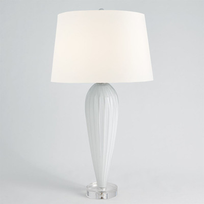 Teardrop Glass Lamp - White