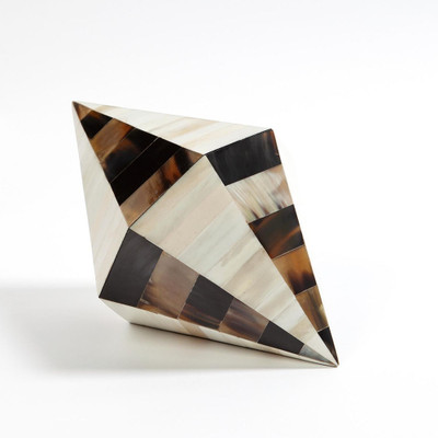 Triangle Cone Box - Brown Horn/White Bone