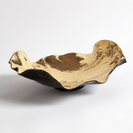 Wave Platter - Gold Crackle