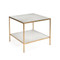 Austin A. James' New Orleans White Gold End Table with Shelf
