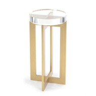 Brass and Crystal Martini Table