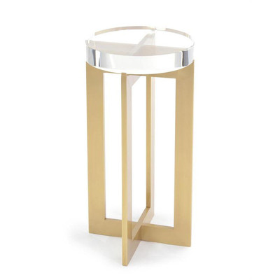 Brass and Crystal Martini Table