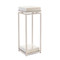 Elegant Stainless Steel and Marble Pedestal