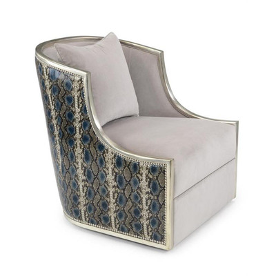 Ticinese Swivel Lounge Chair - Designer Fabric
