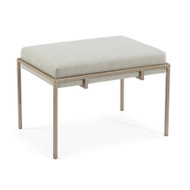Metal Silver Upholstered Bench