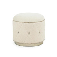 Diamond Ottoman - Ivory