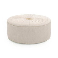 Rendino Ottoman - Cream Velvet