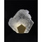 Moonlight Sonata: Selenite Pane Single-Light Wall Sconce in Antique Brass Finish