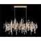 Shiro-Noda Fifteen-Light Glass Cluster Horizontal Chandelier