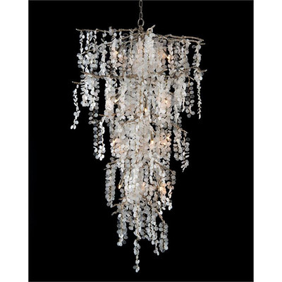 Shiro-Noda Twenty-One-Light Dramatic Glass Cluster Chandelier