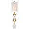 Sculpted Brass Table Lamp - Tall