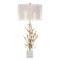 Swirling Reeds in Brass Table Lamp