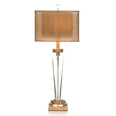 Crystal and Antique Brass Table Lamp