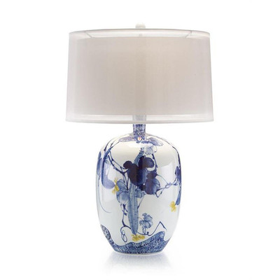 Blue Asian Gardens Table Lamp