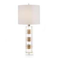 Brass and Acrylic Table Lamp - 33.5"