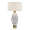 White and Cream Marbled Glass Table Lamp