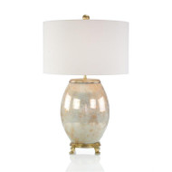 Melded White and Brass Table Lamp