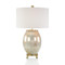 Melded White and Brass Table Lamp