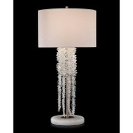 Cascading Crystal Waterfall Table Lamp