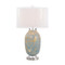 Robin's-Egg Blue Speckled Glass Table Lamp