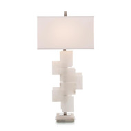 Mondrian in White Alabaster Table Lamp