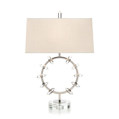 Crystal Wand Table Lamp - Nickel