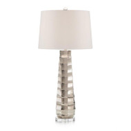 Chiseled Table Lamp in Silver