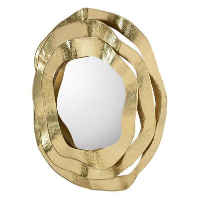 Ripple Brass Mirror